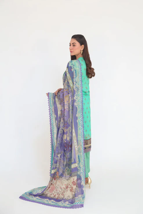 Saadia Ahmed LWSU-25P307 3-Pcs Printed Lawn - Image 2